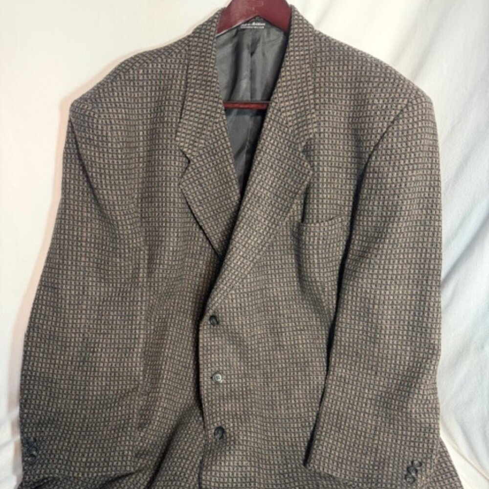 Vintage Men’s Blazer 54L Wool Lambswool Tailored European Classic